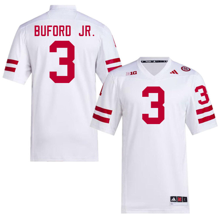 Nebraska Cornhuskers #3 Marques Buford Jr. College Football Jerseys Stitched-White Nebraska Cornhuskers #3 Marques Buford Jr. College Football Jerseys Stitched-White